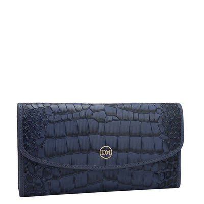 Croco Leather Ladies Wallet - Stardust