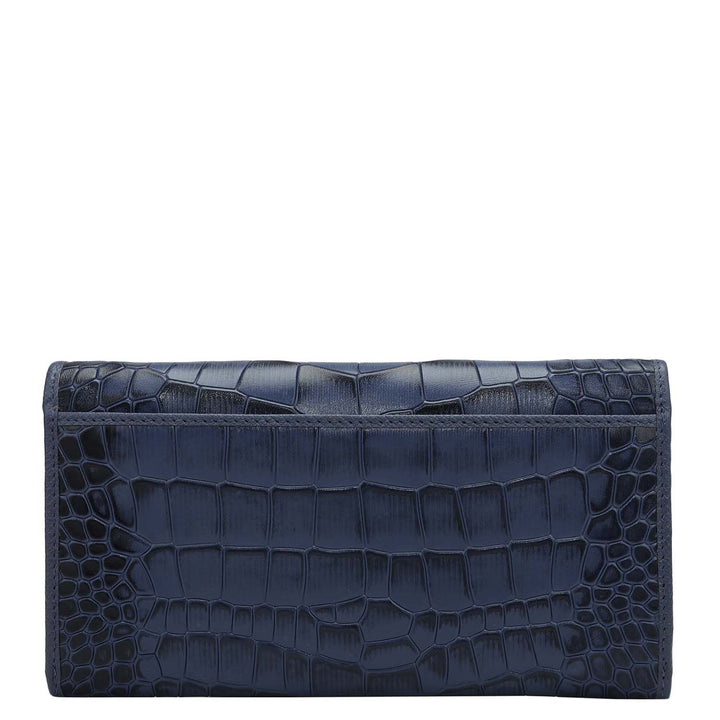 Croco Leather Ladies Wallet - Stardust