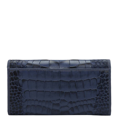 Croco Leather Ladies Wallet - Stardust