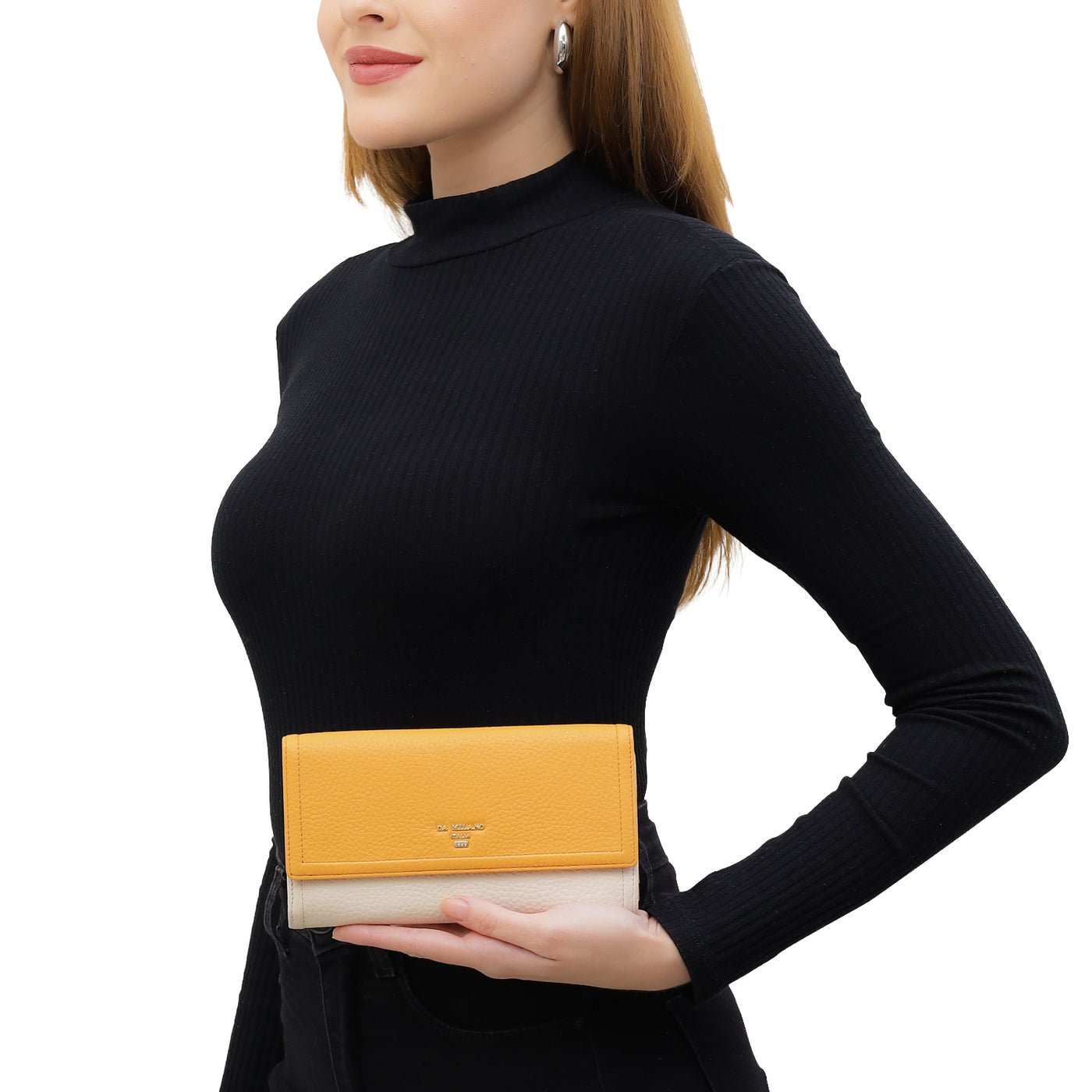 Wax Leather Ladies Wallet - Apricot Crush & Butter