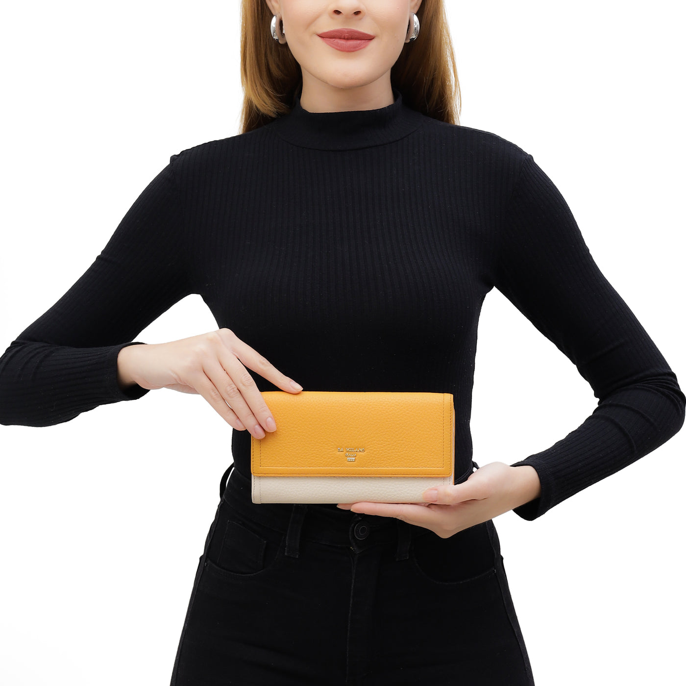 Wax Leather Ladies Wallet - Apricot Crush & Butter