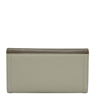 Wax Leather Ladies Wallet - Moss & Khaki