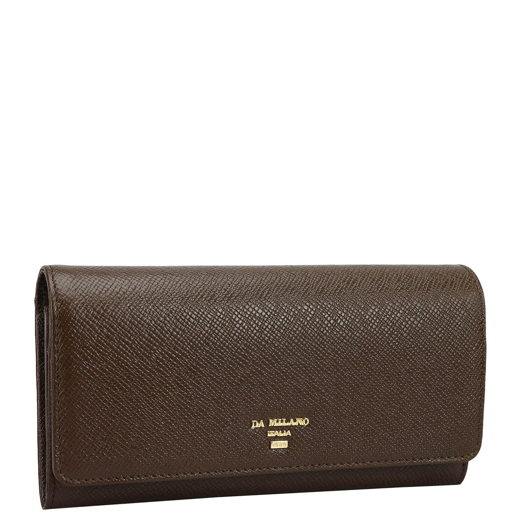 Franzy Leather Ladies Wallet - Walnut