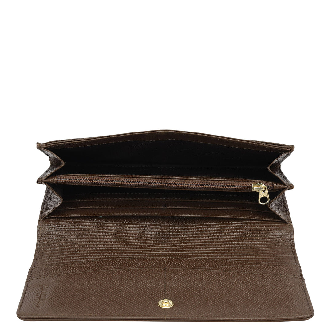 Franzy Leather Ladies Wallet - Walnut