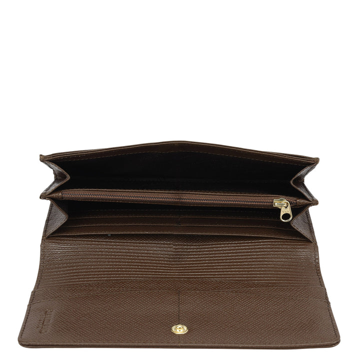 Franzy Leather Ladies Wallet - Walnut