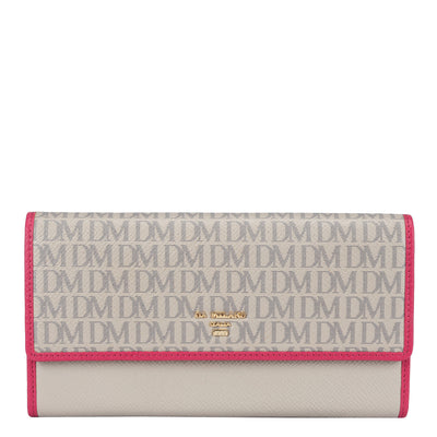 Monogram Franzy Leather Ladies Wallet - Lamb