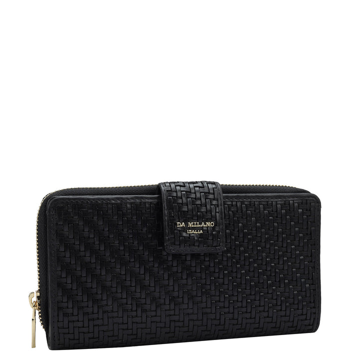 Mat Leather Ladies Wallet - Black
