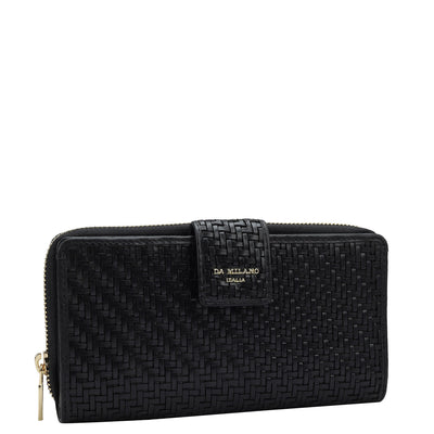 Mat Leather Ladies Wallet - Black
