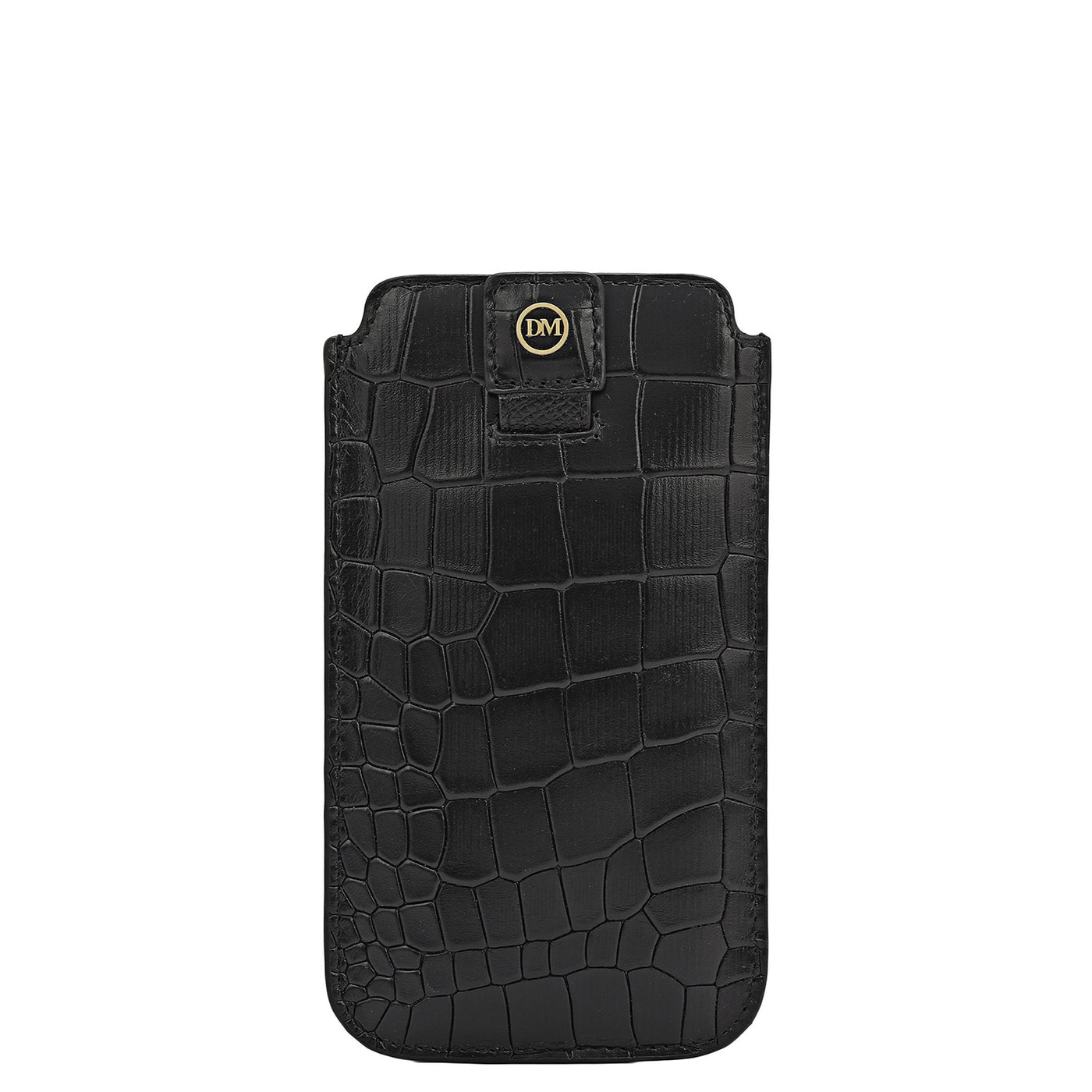 Croco Leather Mobile Case - Black