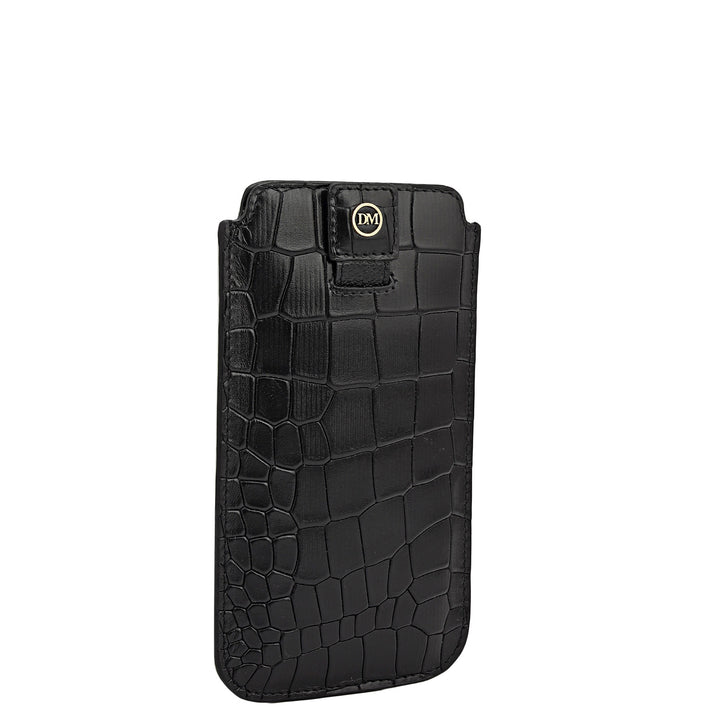 Croco Leather Mobile Case - Black