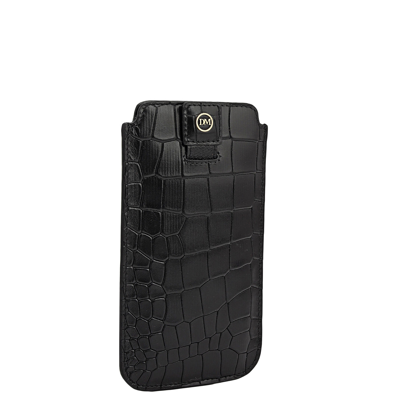 Croco Leather Mobile Case - Black