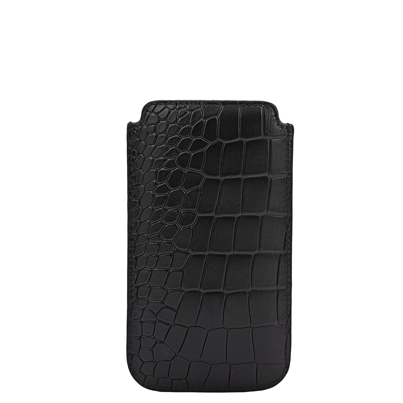 Croco Leather Mobile Case - Black