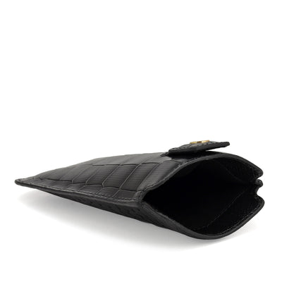 Croco Leather Mobile Case - Black