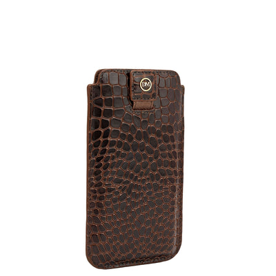 Croco Leather Mobile Case - Date