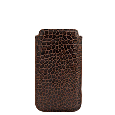 Croco Leather Mobile Case - Date