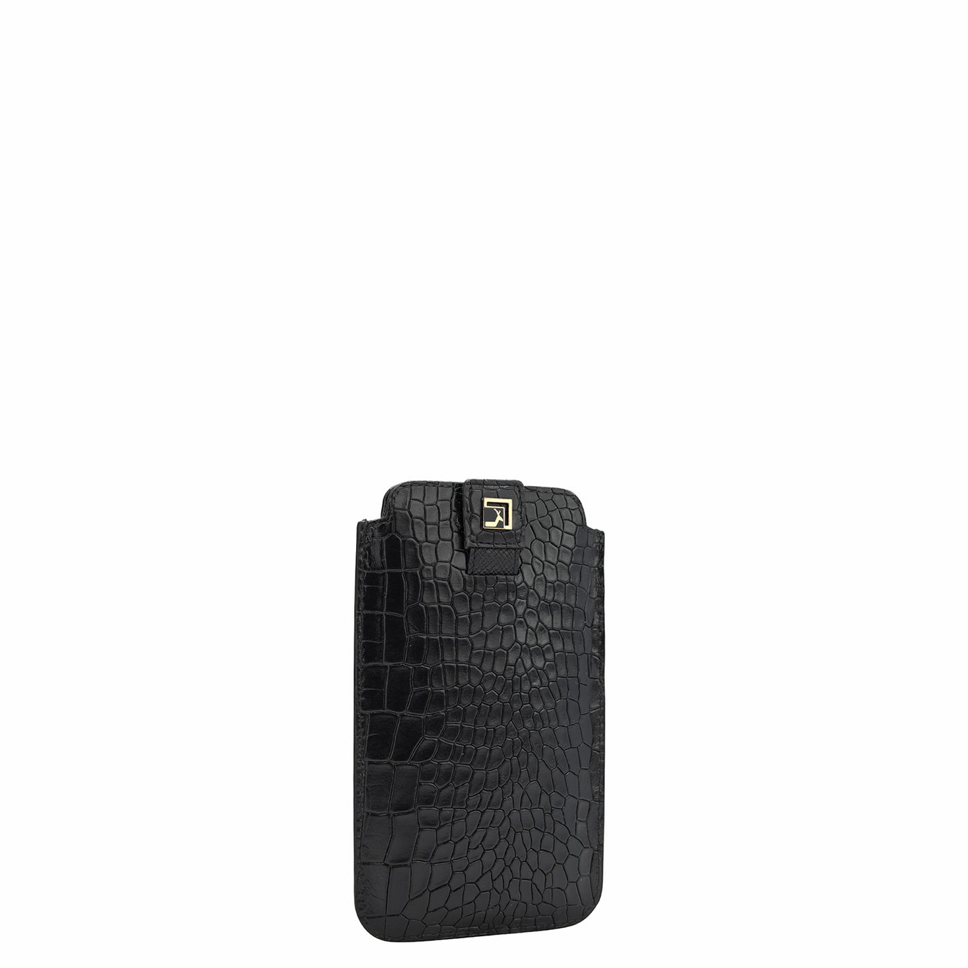 Croco Leather Mobile Case - Black