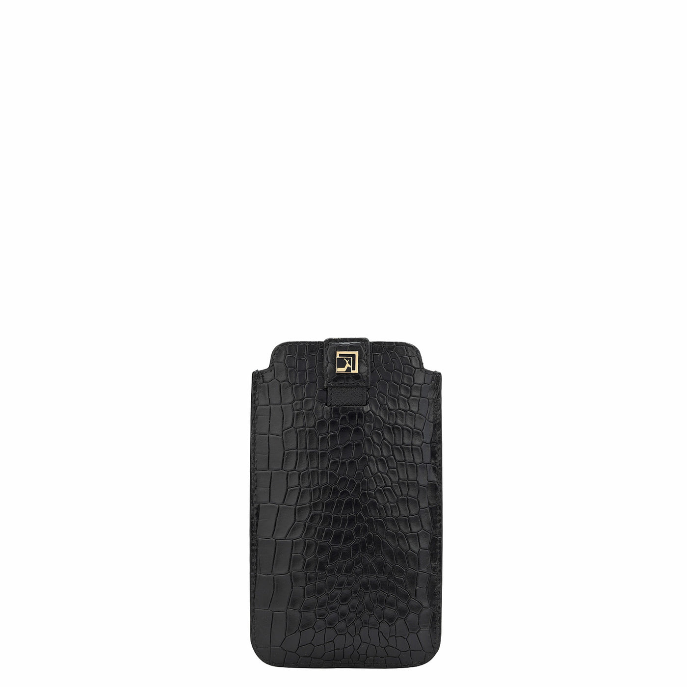 Croco Leather Mobile Case - Black