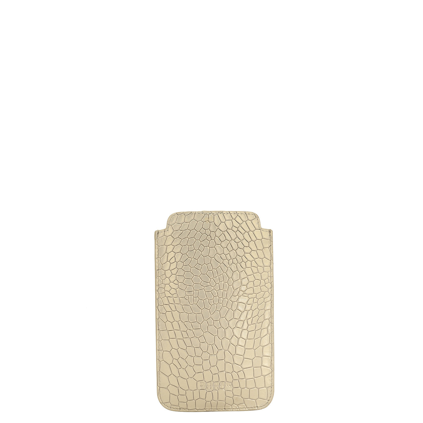 Croco Leather Mobile Case - Gold