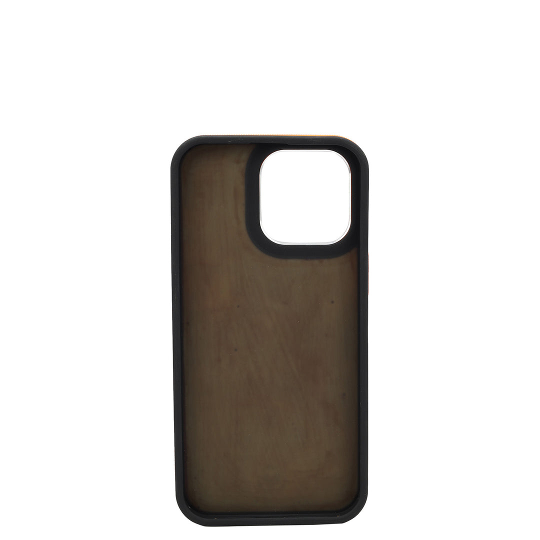 Pumpkin Croco Leather Mobile Case - iPhone 15 Pro Max
