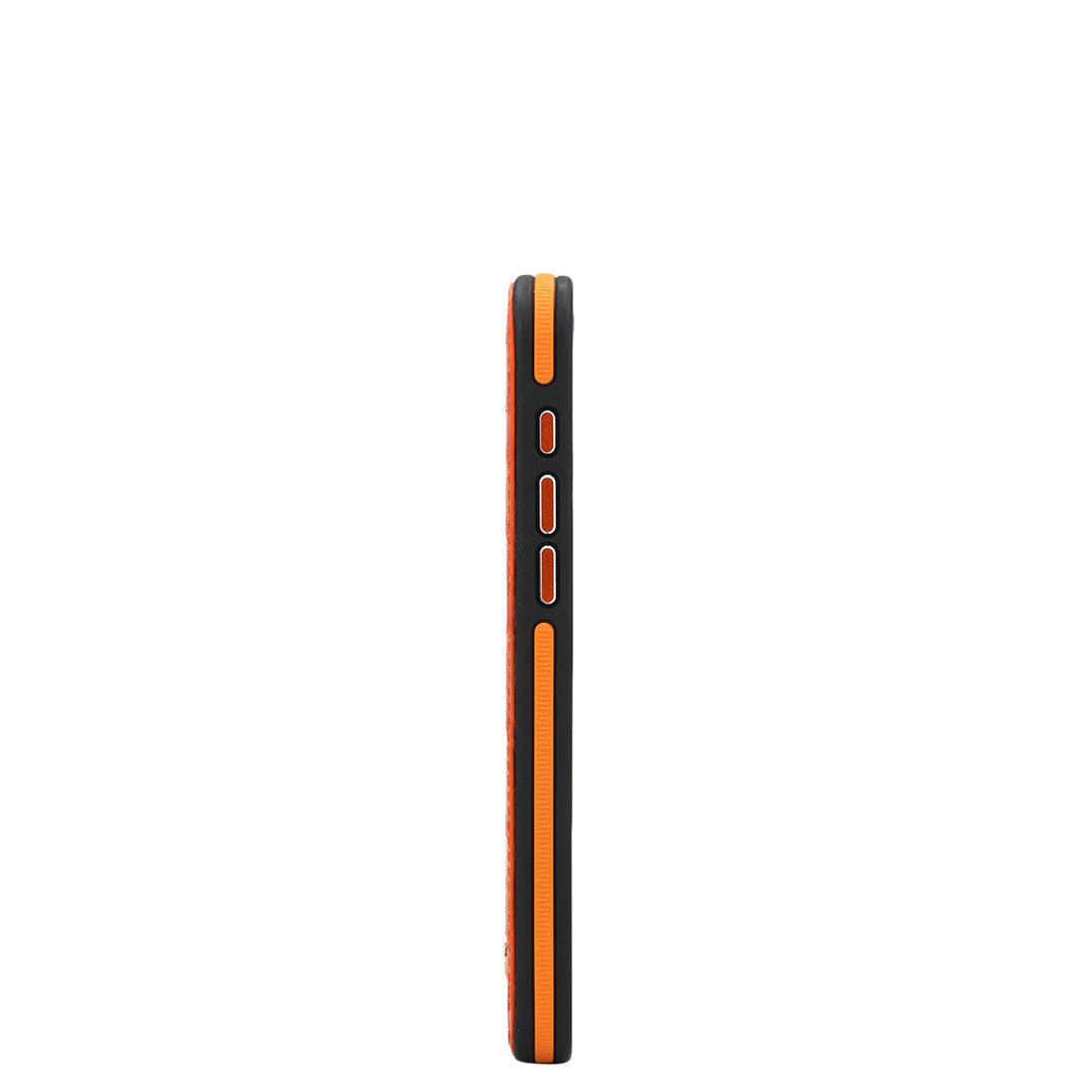 Pumpkin Croco Leather Mobile Case - iPhone 15 Pro Max