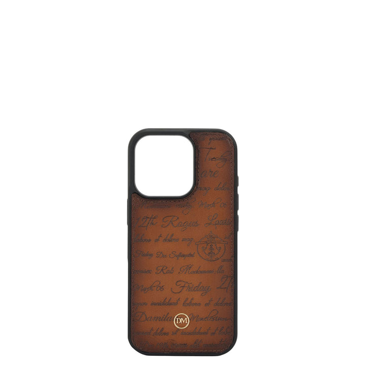 Signato Leather Mobile Case - I Phone 16 Pro - Cognac