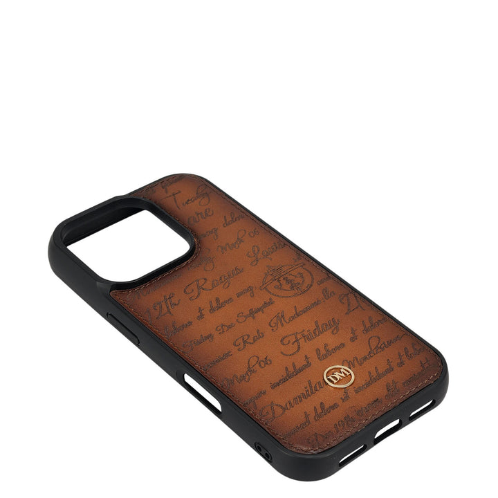 Signato Leather Mobile Case - I Phone 16 Pro - Cognac