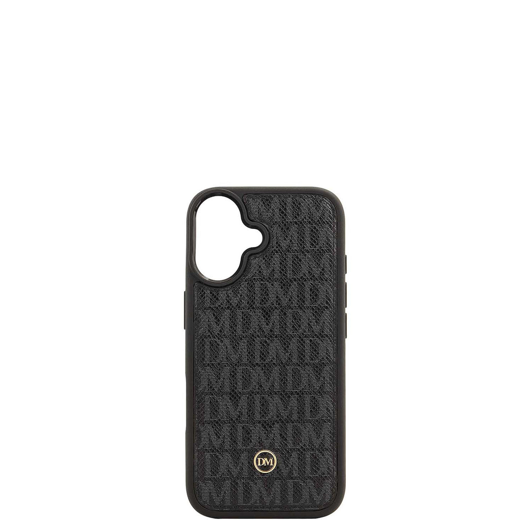 Monogram Mobile Cover (iPhone 17) - Black