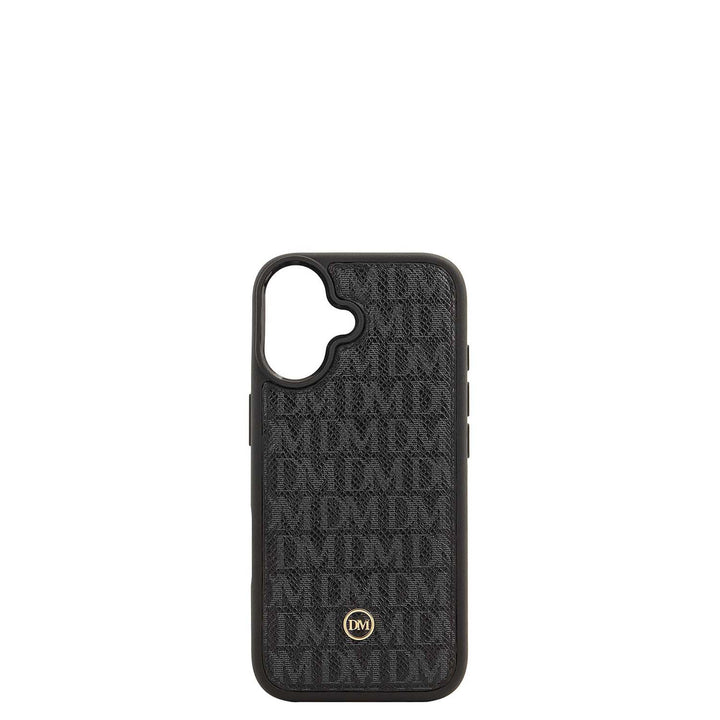 Monogram Mobile Cover (iPhone 17) - Black