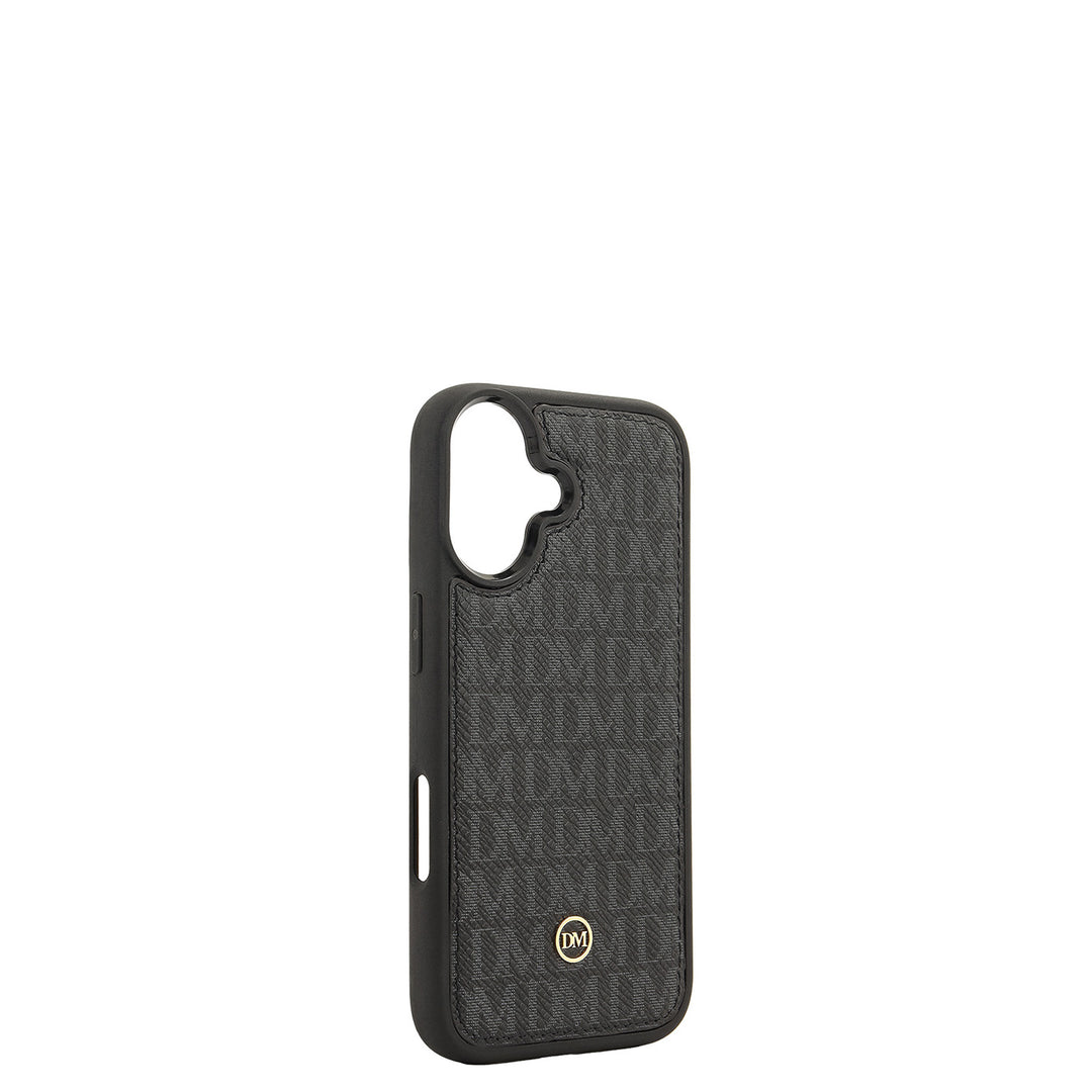 Monogram Mobile Cover (iPhone 17) - Black