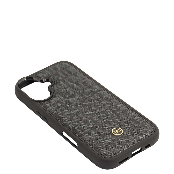 Monogram Mobile Cover (iPhone 17) - Black