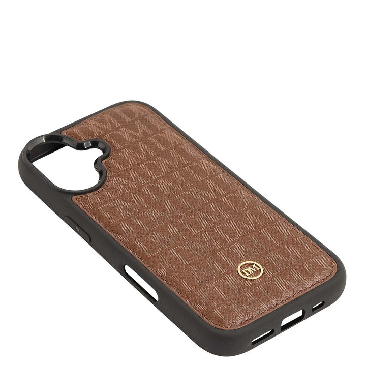 Monogram Leather Mobile Case - Walnut