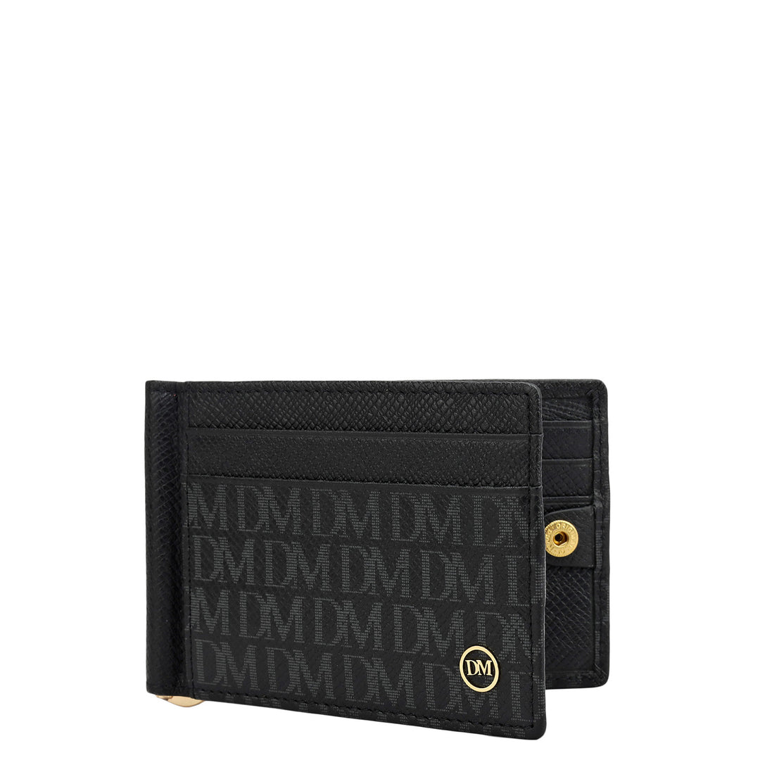 Monogram Franzy Leather Money Clip - Black
