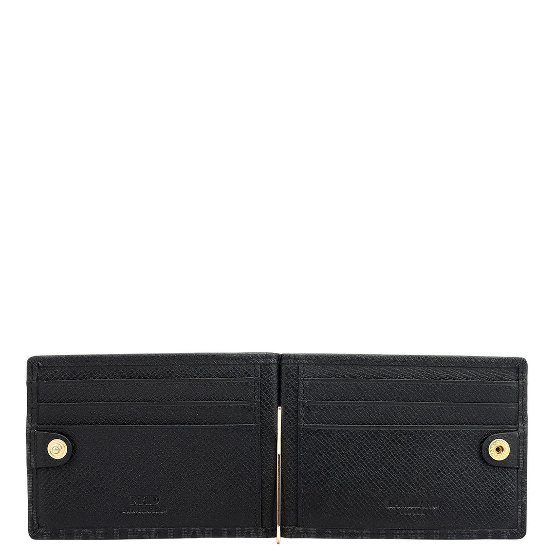 Monogram Franzy Leather Money Clip - Black