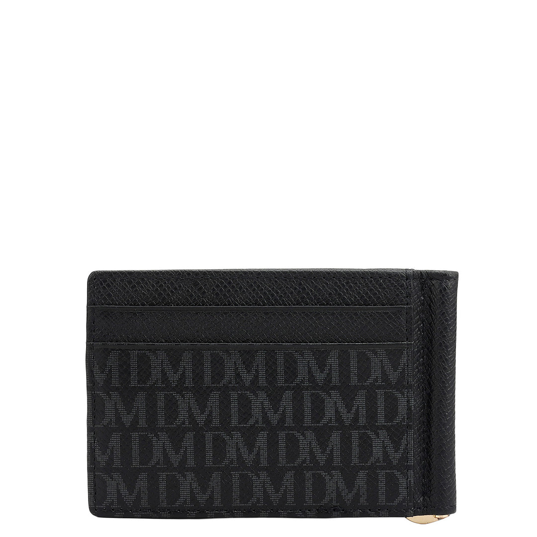 Monogram Franzy Leather Money Clip - Black