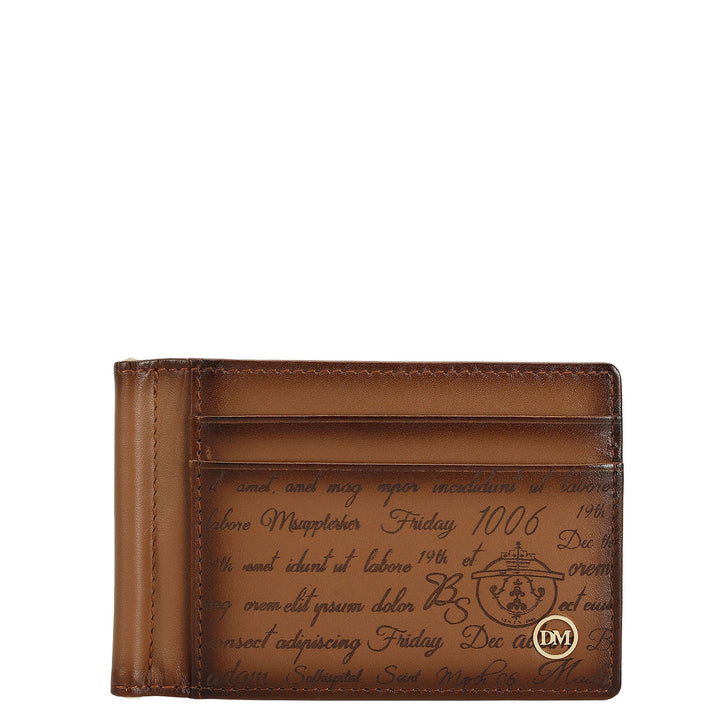 Signato Leather Money Clip - Cognac