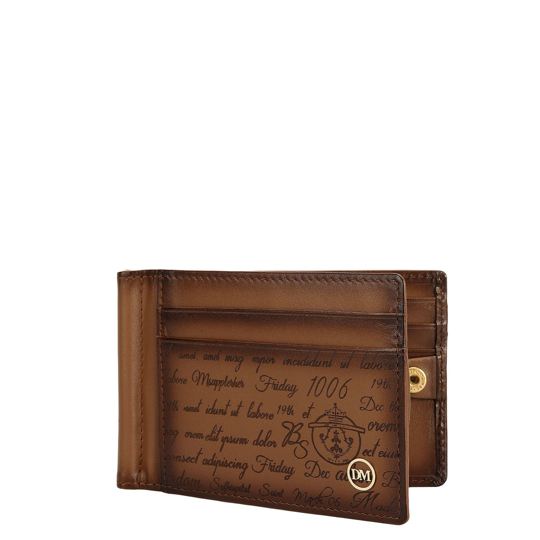 Signato Leather Money Clip - Cognac