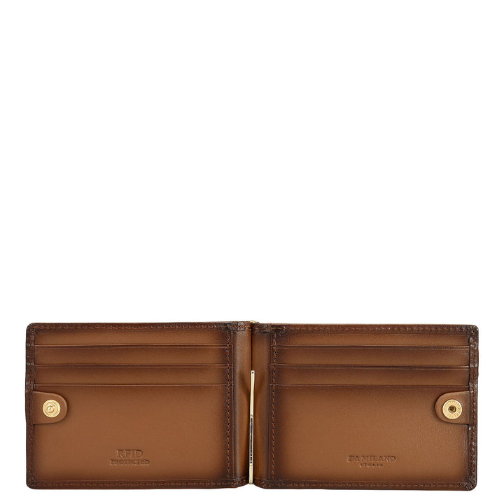 Signato Leather Money Clip - Cognac