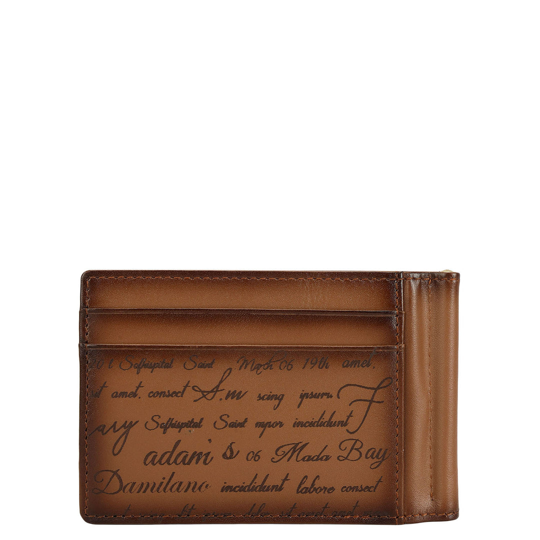 Signato Leather Money Clip - Cognac