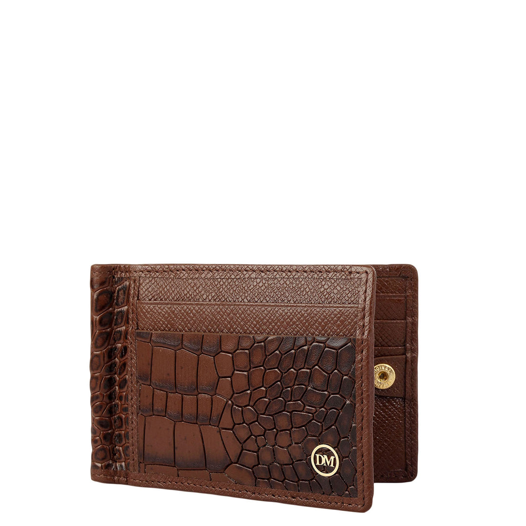 Croco Franzy Leather Money Clip - Date