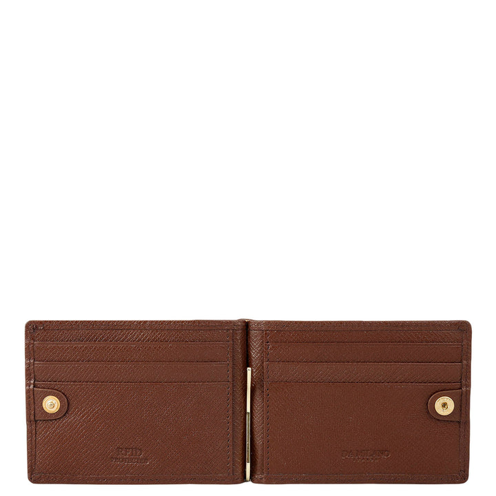 Croco Franzy Leather Money Clip - Date