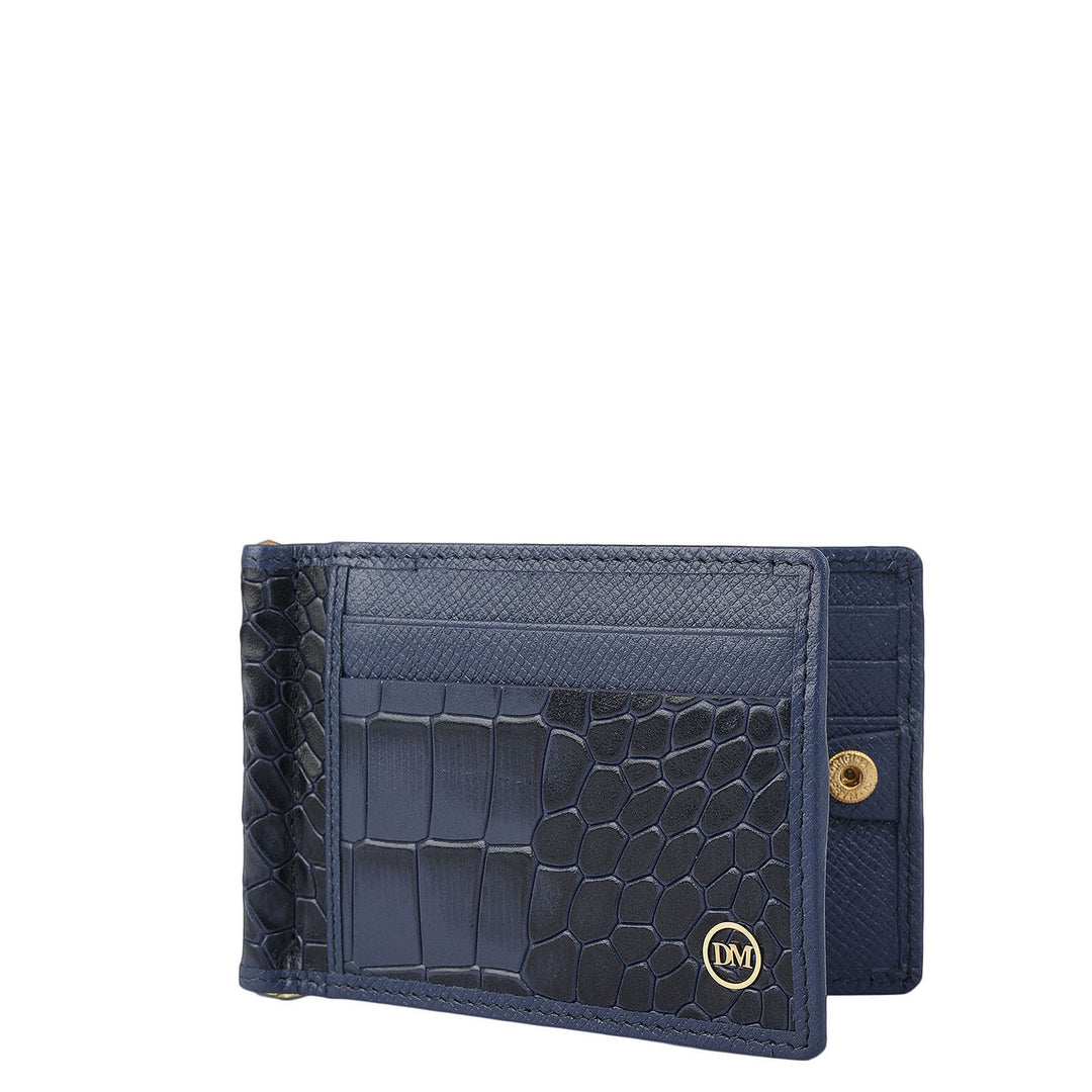 Croco Franzy Leather Money Clip - Stardust
