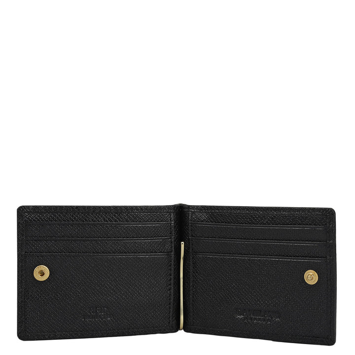 Croco Leather Money Clip - Black