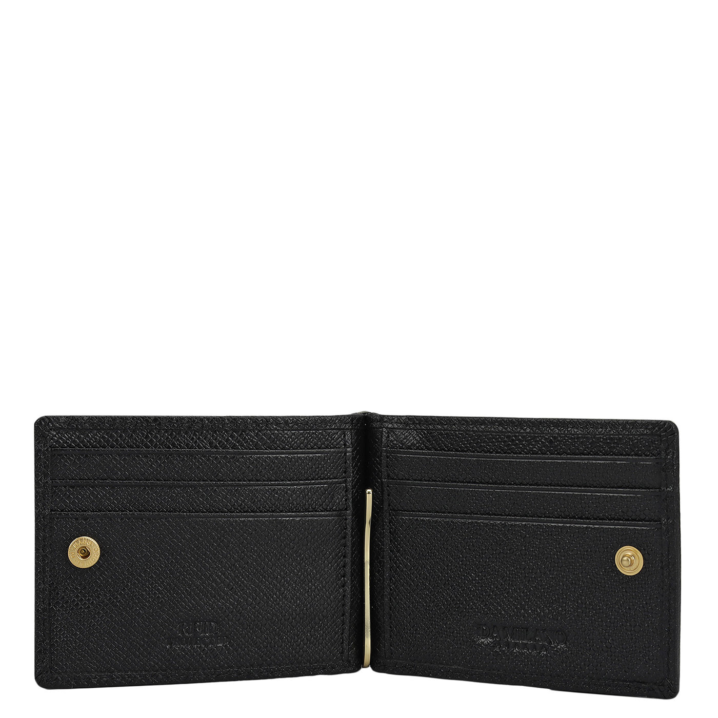 Croco Leather Money Clip - Black