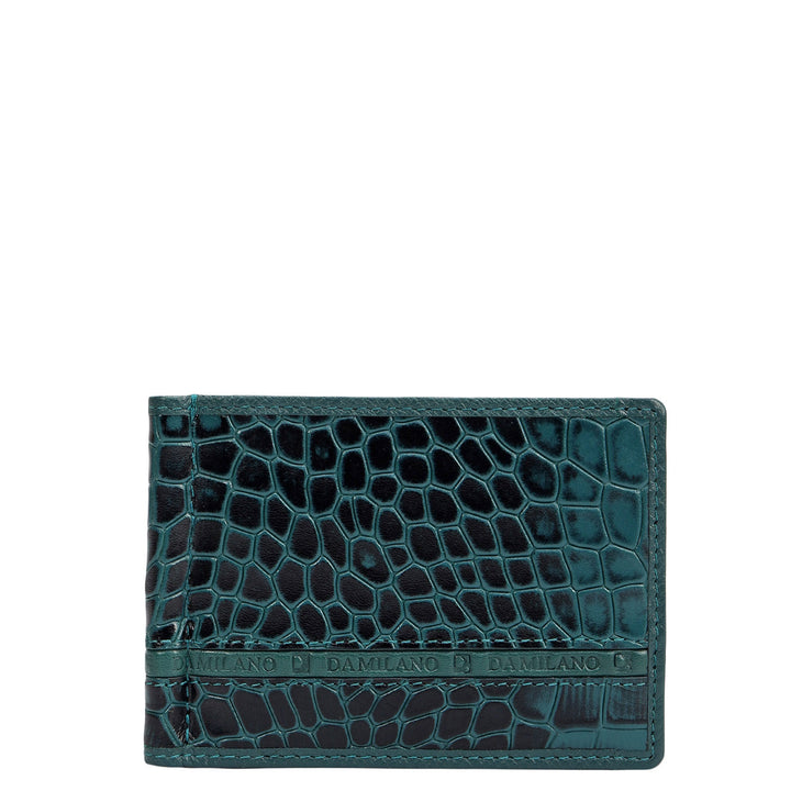 Croco Leather Money Clip - Octane