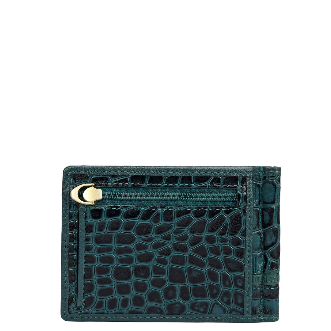 Croco Leather Money Clip - Octane