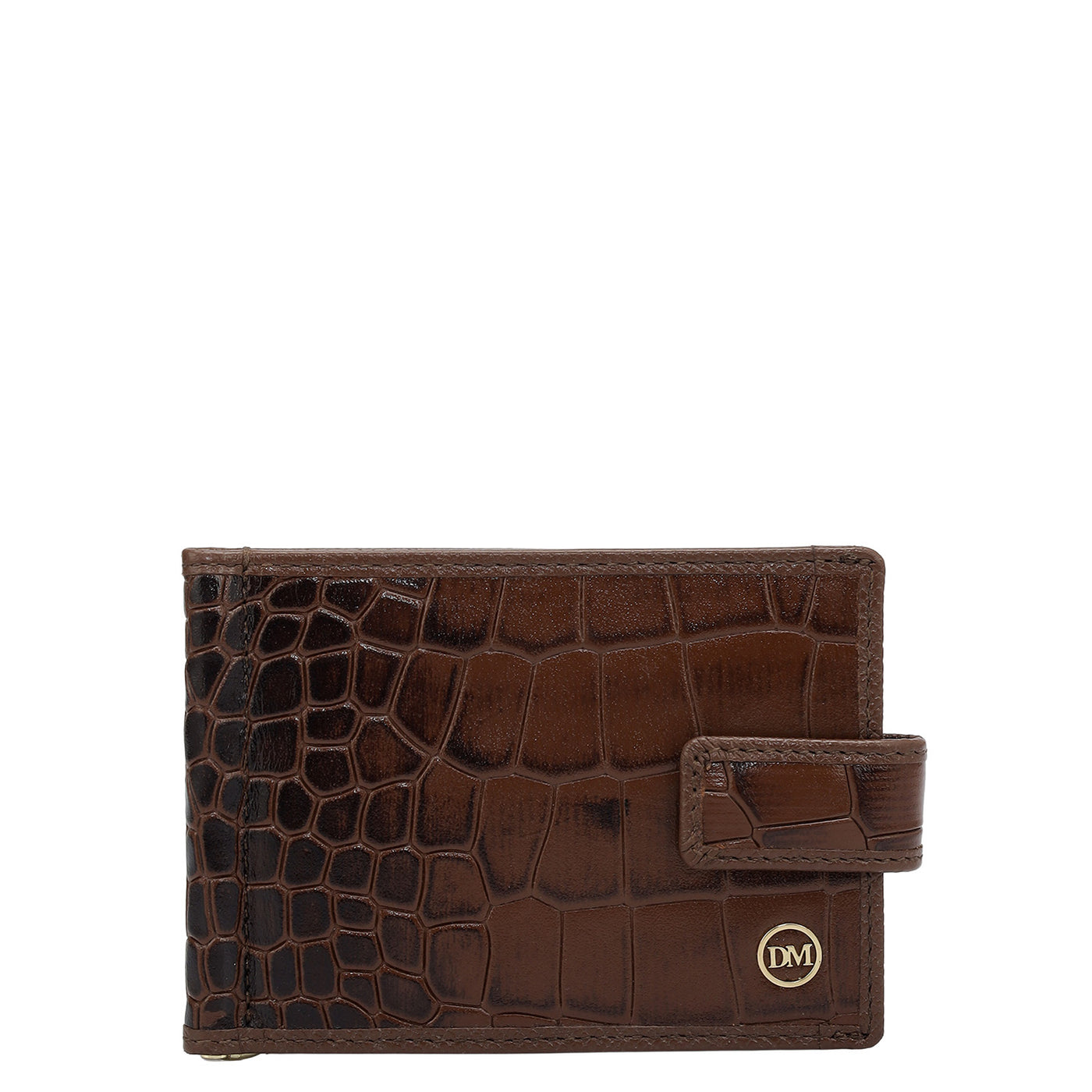 2 Slots Leather Money Clip - Date