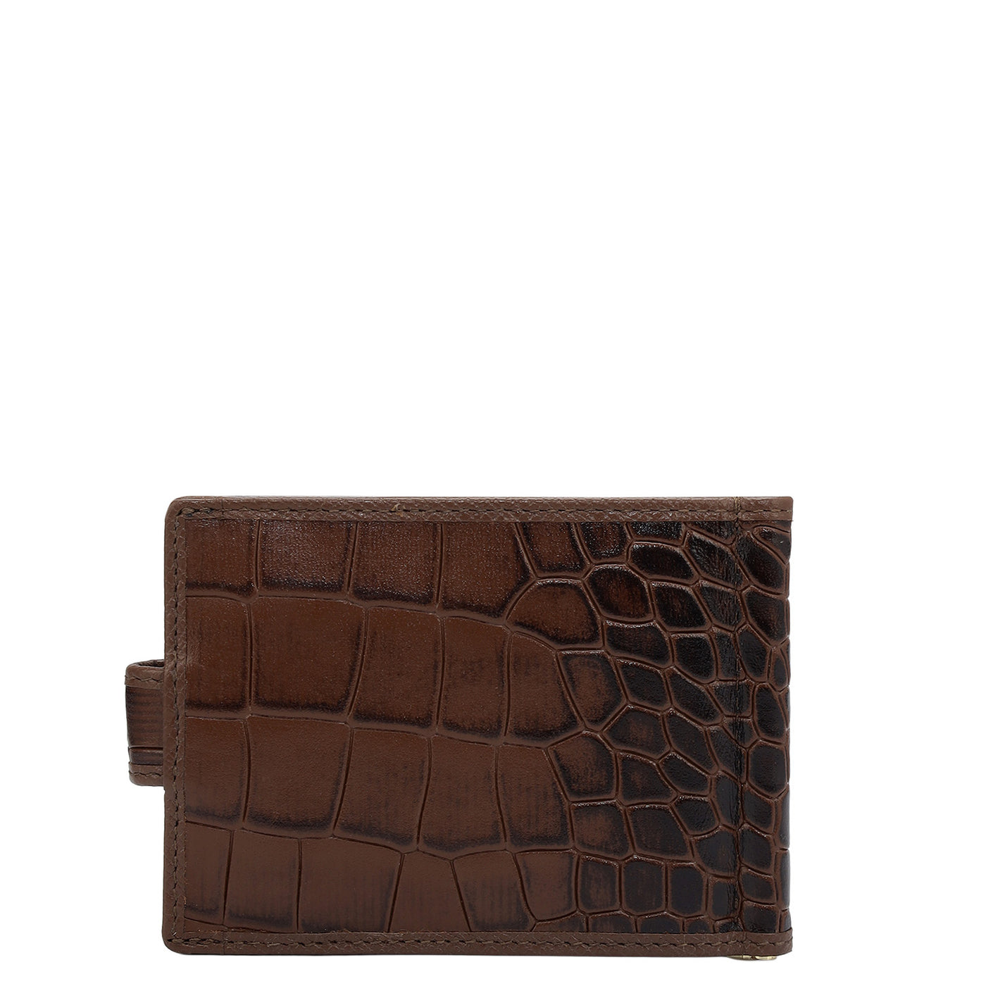 2 Slots Leather Money Clip - Date