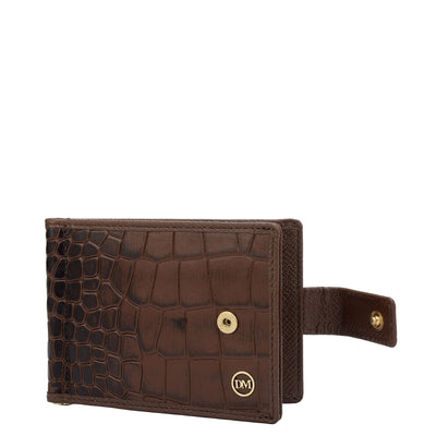 2 Slots Leather Money Clip - Date