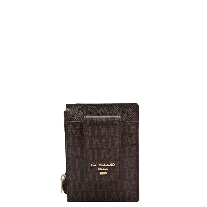 Chocolate Bifold Leather Money Clip