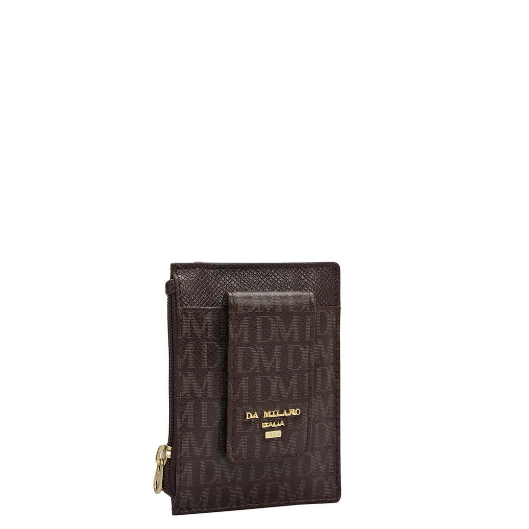 Chocolate Bifold Leather Money Clip